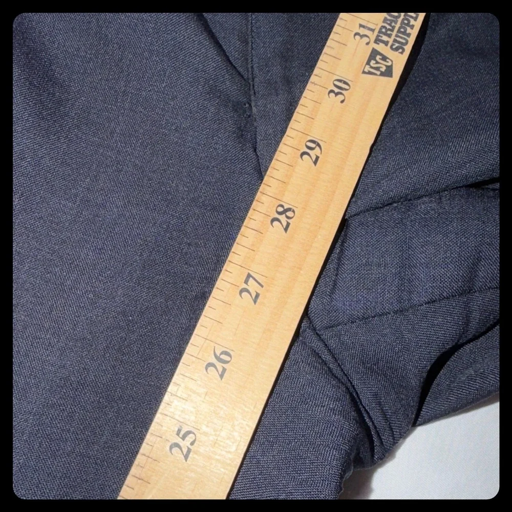 Jos A Bank Dress Pants Mens 34x30 Blue Pleated Wool Trousers Business Casual